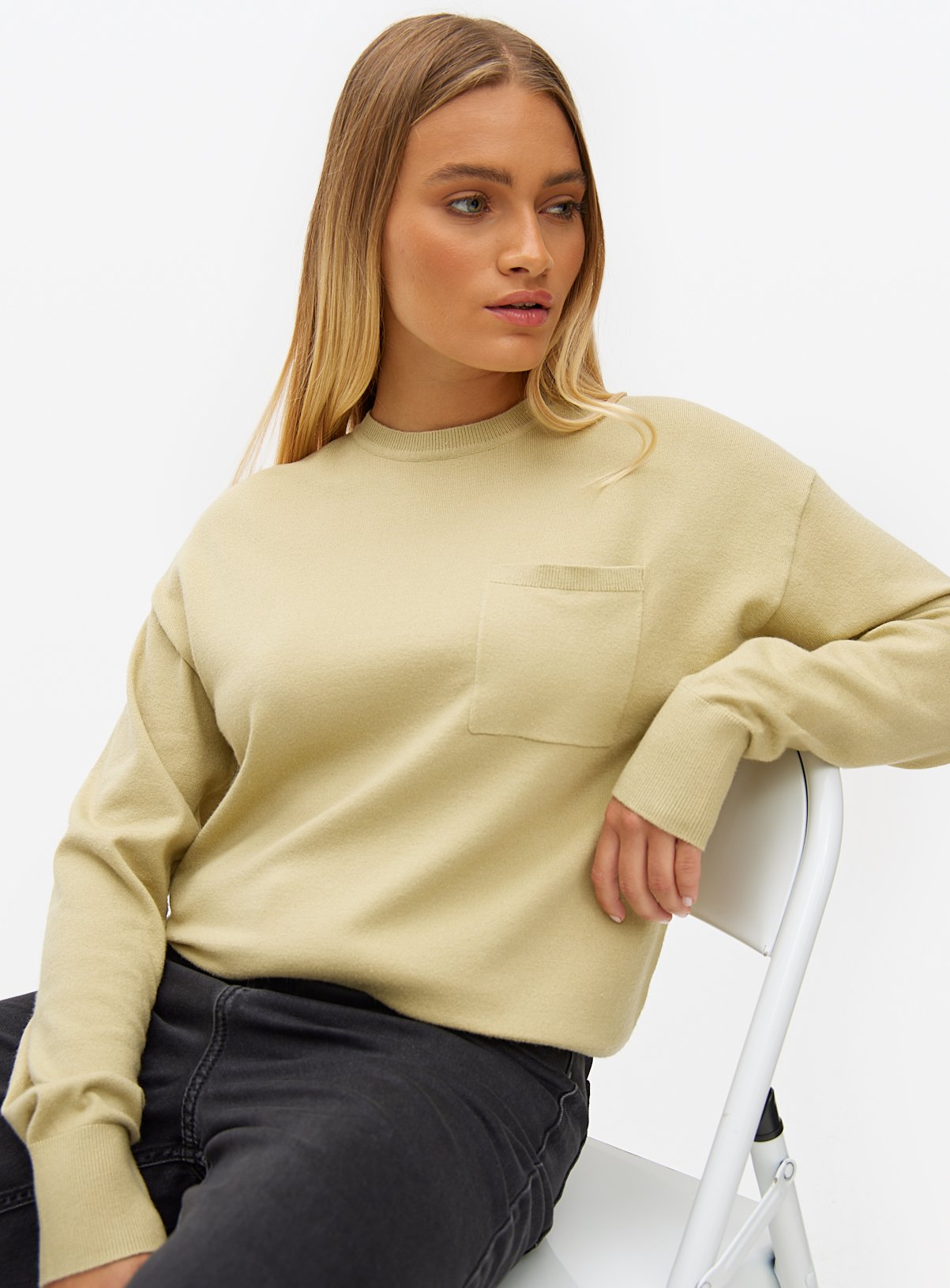 Light Khaki Soft Touch Core Jumper 14 - Image 1 thumbnail